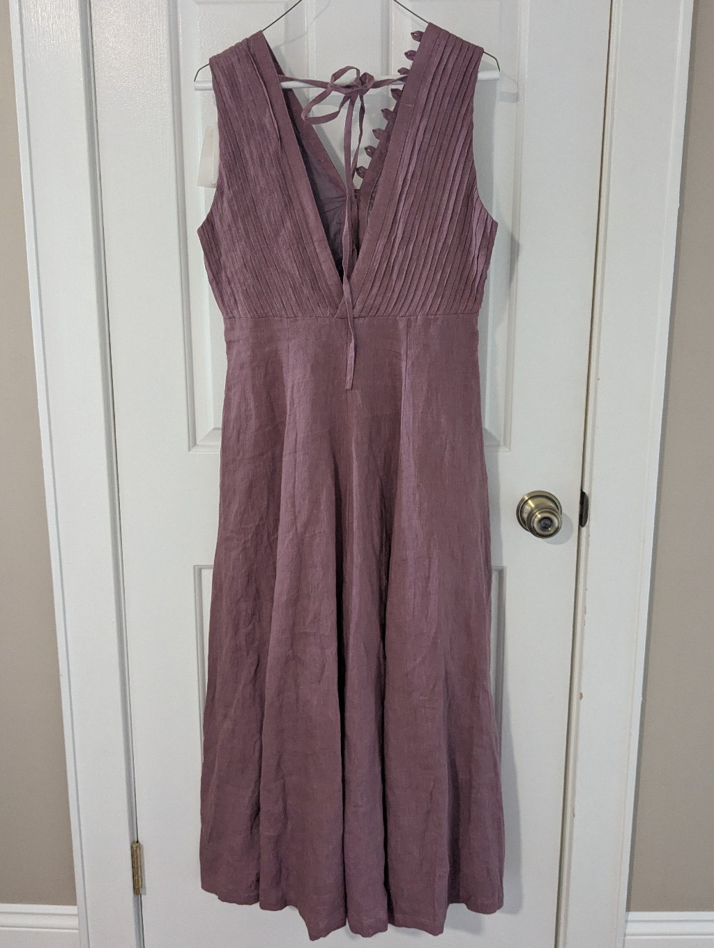 Linen Maxi Dress In Orchid Size M — image 8 of 8